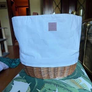 PICNIC TIME - Promenade Picnic Basket /Canvas Tote Bag for 2